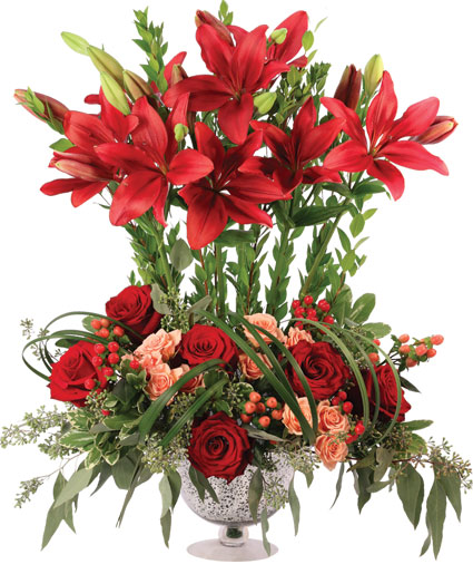 Bespoke Burgundy Lilies Luxury Bouquet