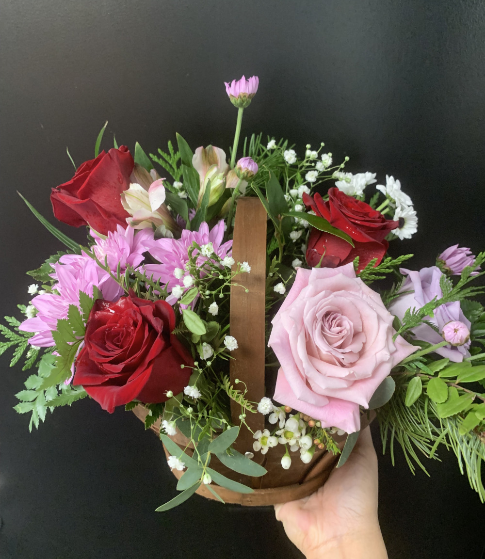 Valentine Basket Arrangement